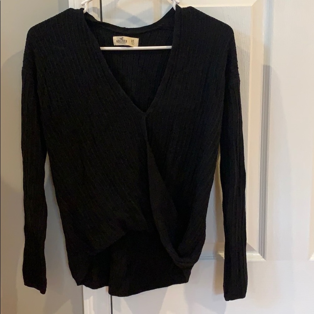 Black surplice sweater
